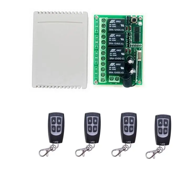 433 м DC12V 4CH RF Беспроводная система дистанционного управления teleswitch передатчик