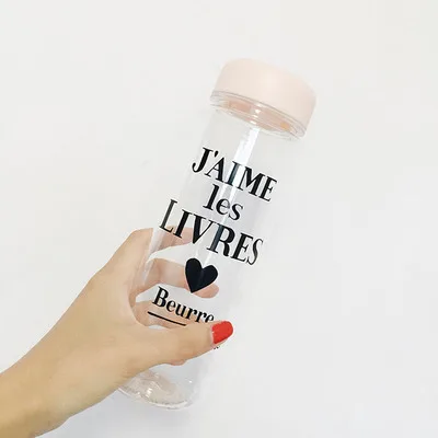 500ml 3 Мультфильм герметичная Бутылки для воды Небьющийся Спорт на открытом воздухе Пластик прозрачная баночка-Кофе вместительная бутылка для воды посуда для питомцев DF - Цвет: 500ml 3