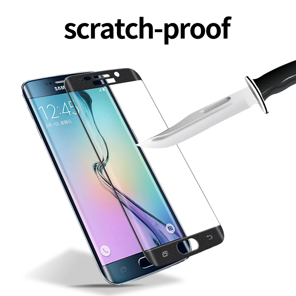 3D изогнутое закаленное стекло полное покрытие для Samsung Galaxy S6 Edge Защитная пленка