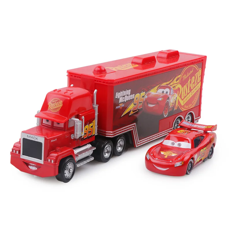 Disney Pixar Cars 2 3 Lightning McQueen Cruz Ramirez Mack Uncle Truck 1:55 литая модель автомобиля детская игрушка