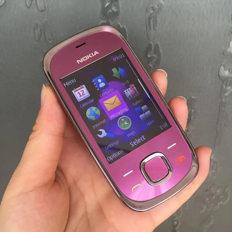Отремонтированный мобильный телефон Nokia 7230 GSM разблокированный Английский Русский Иврит арабский клавиатура и один год гарантии