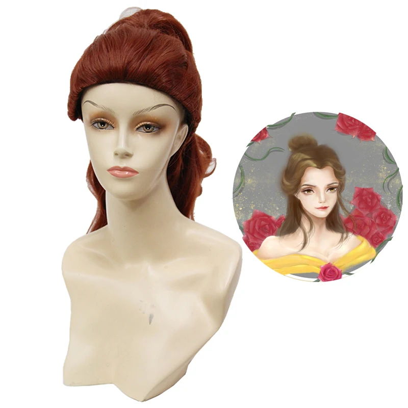 Красота и с рисунком из мультфильма Красавица Чудовище Белла длинные волнистые