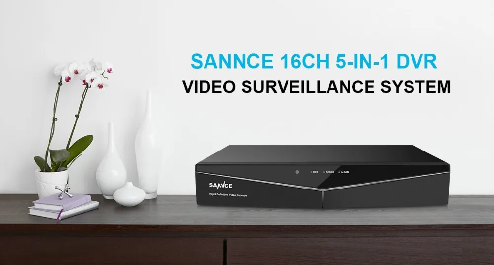 SANNCE 16CH 5в1 1080N AHD TVI CVI IP CVBS DVR 1080P HDMI выход рекордер H.264 домашняя система безопасности Обнаружение движения