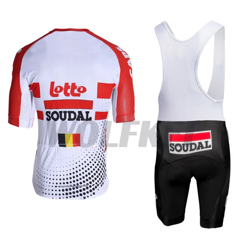 Лето 2019 Lotto Soudal Pro Team Велоспорт Джерси нагрудник шорты комплект горный велосипед