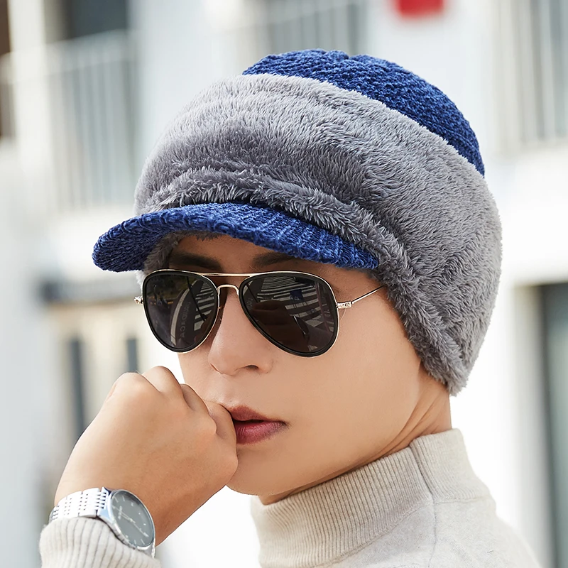 Вязаная шапка, шарф, зимние шапки бини, женские зимние шапки для женщин и мужчин, мешковатые кольца, теплые утолщенные модные шапки