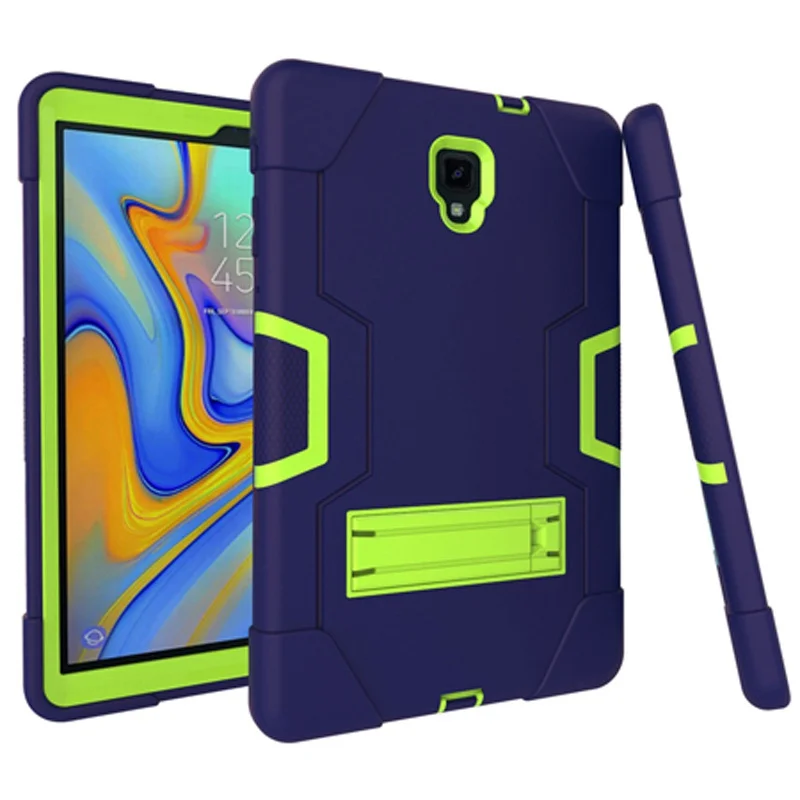 Детский противоударный Гибридный Силиконовый чехол для samsung Galaxy Tab A 10,5 T590 T595 T597, защитный чехол Tab A 10,5 дюйма, Чехол+ пленка+ ручка