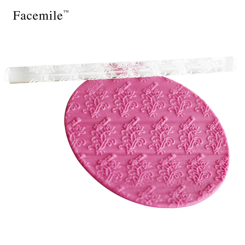 Распродажа антипригарная Скалка в форме цветка рулон кексов текстурированная