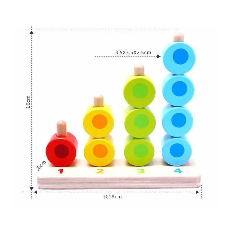 Образование Деревянные цифры и математические игрушки детей учебные пособия