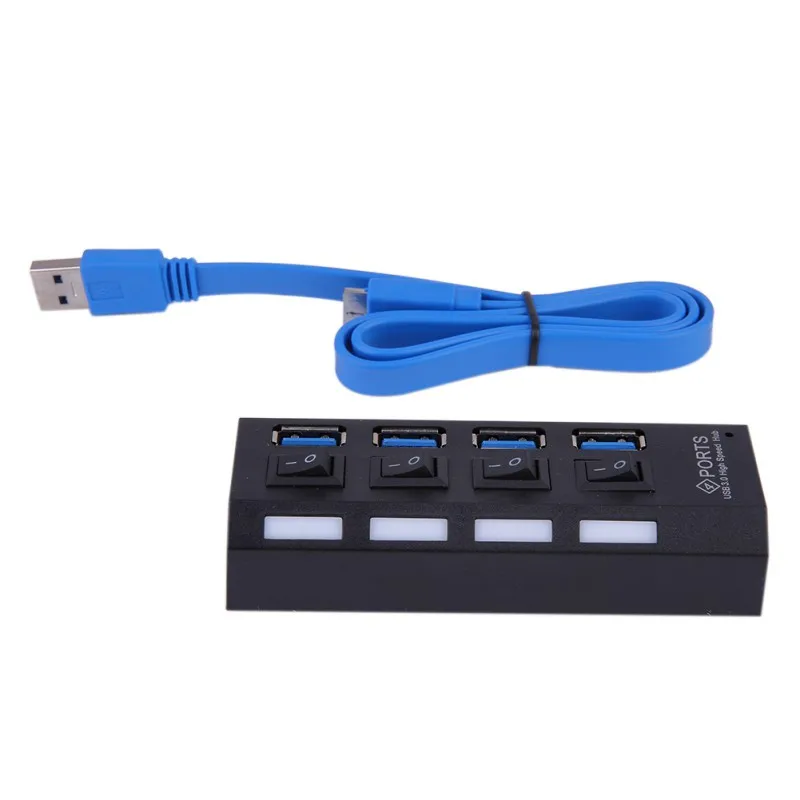 EDAL USB концентратор Высокоскоростной 4 7 портов 3 0 с адаптером питания EU/US кабель
