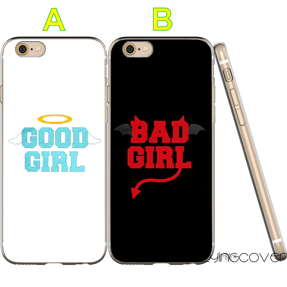 Чехол Bad Good Girl Best Friend Прозрачный Мягкий ТПУ силиконовый чехол для iPhone X 7 8 Plus 5S 5 SE 6 6S