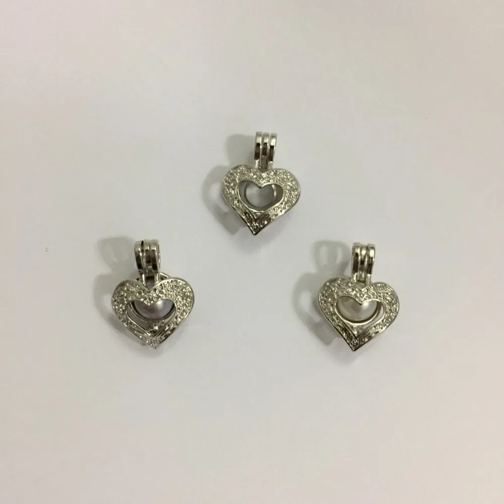 Маленькая милая клетка медальон в форме сердца 18KGP может вместить фотоклетку