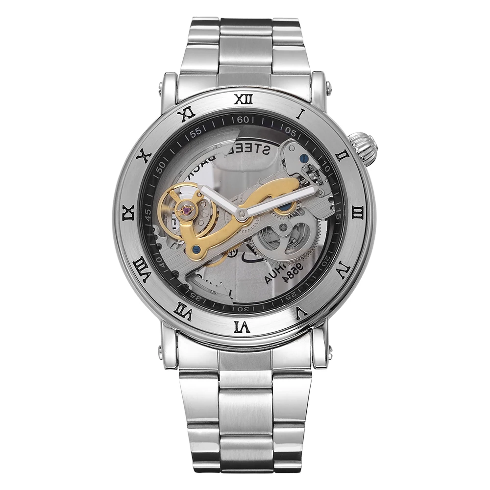 SHENHUA модные повседневные мужские механические часы Heren Horloges с автоматическим перемещением, мужские наручные часы Relogio Masculino
