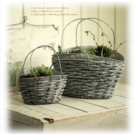 

zakka. Iron rattan. Pastoral mashup. Do the old sense of retro flower pots succulents basket