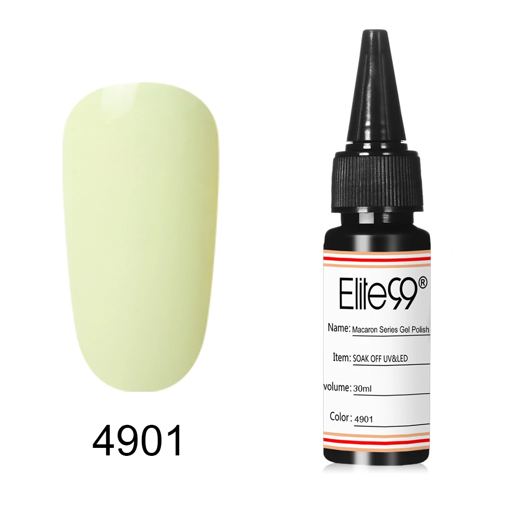 Гель-лак для ногтей Elite99 30 мл Макарон конфетного цвета светящийся Полупостоянный