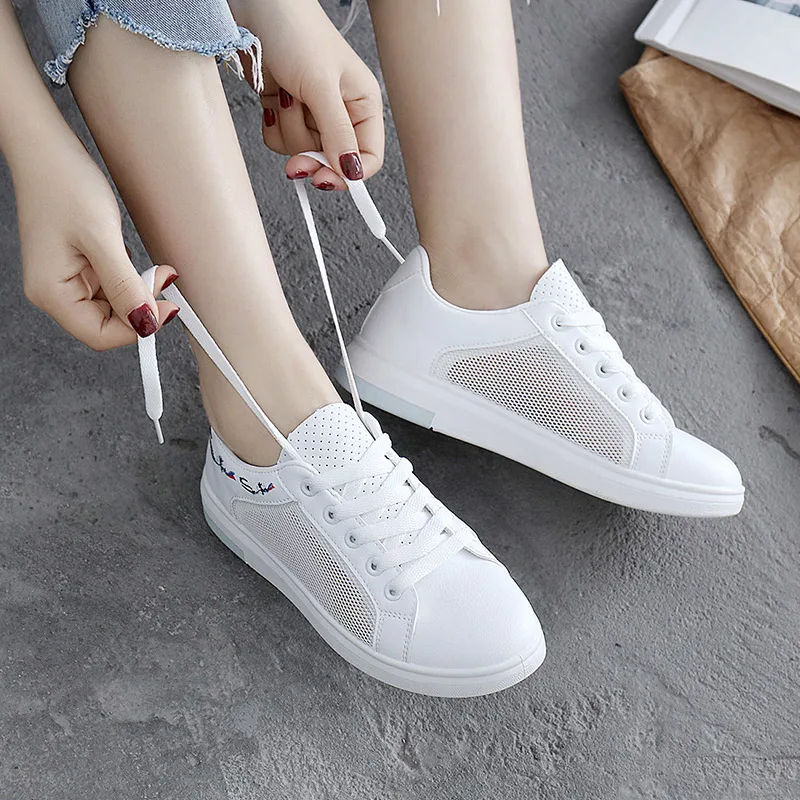 Женская Повседневная обувь лето 2018 Весна Модная женская вышитые дышащие на