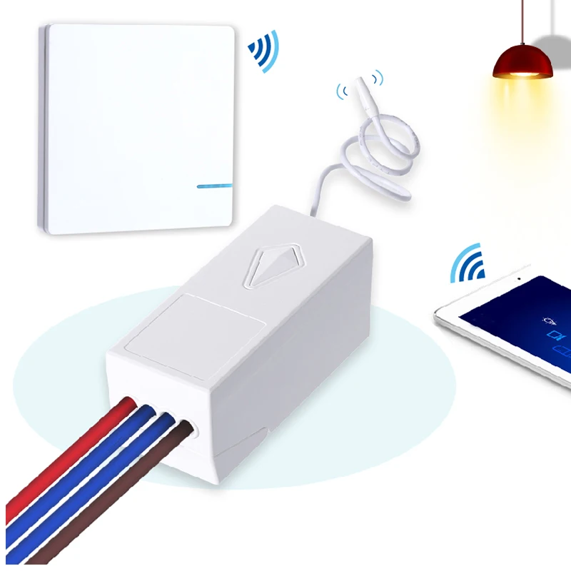 Беспроводной Wi Fi умный переключатель с RF 433 пульт дистанционного управления