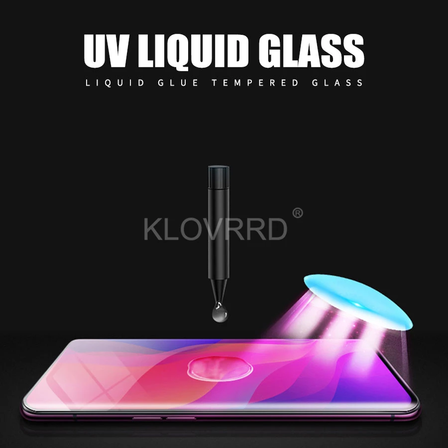 Для Samsung Galaxy S8 S9 S10 Plus Note 8 9 S10E UV жидкое 3D изогнутое полное клеевое Покрытие
