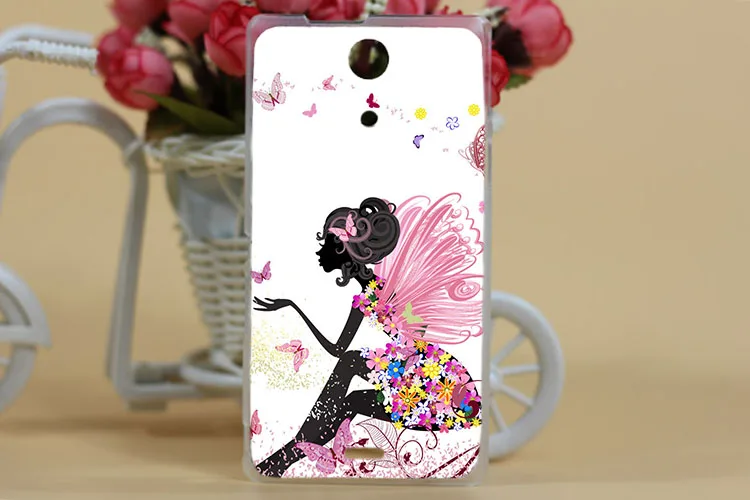 Высококачественный твердый цветной чехол из ПК с 10 рисунками для Sony Xperia ZR M36H C5502