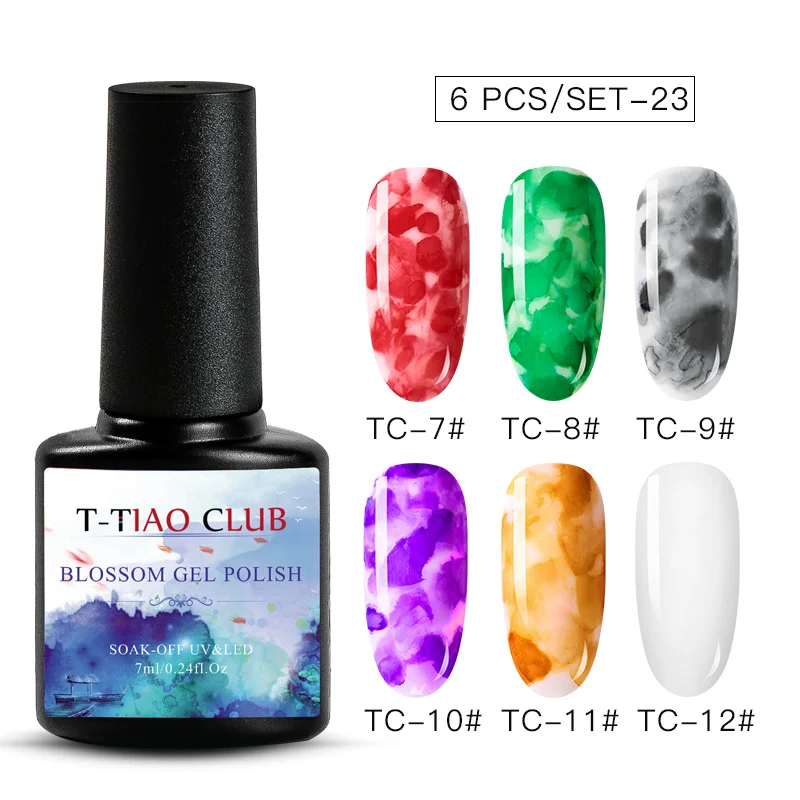 MZH04522 T-TIAO CLUB floming лак для ногтей 7 мл градиентные акварельные чернила красная фиолетовая для украшения ногтей лак для маникюра DIY Дизайн украшения - Цвет: MZH04522