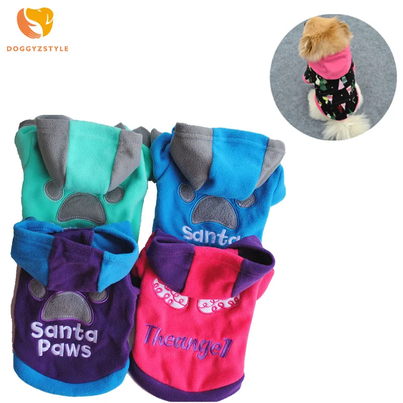 Собака мелких пород кошка флисовая одежда толстовка с капюшоном щенок Лапа