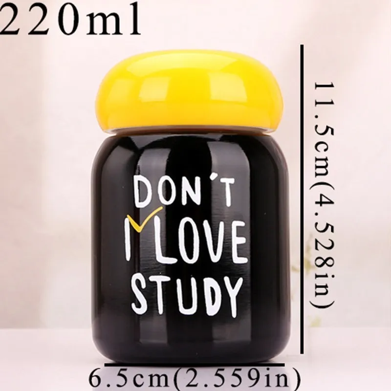 220mlC184yellow lidB Мини-термос, горячая кружка, бутылка для воды, фламинго, мультяшная Милая чашка для живота, белая маленькая портативная вакуумная колба из нержавеющей стали для детей - Цвет: 220mlC184yellow lidB