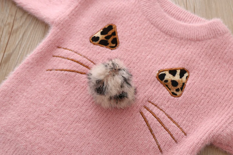 Yorkzaler Autumn Winter Kids Clothing Set For Girls Long Sleeve Sweater With Printed Leopard Skirt Casual Children 2pcs Outfits