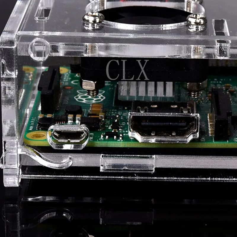 Raspberry PI 3B+ прозрачный акриловый Футляр Чехол Корпус коробка с вентилятором для Raspberry PI Модель B и Модель B