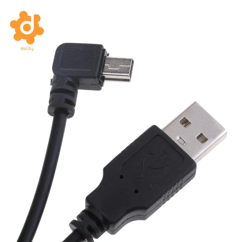 Кабель зарядного устройства dolity 5 в 2 а Mini USB 90 градусов левый изгиб DVR GPS зарядный