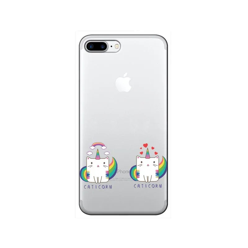 Милые Животные Кошки прекрасный Caticorn Мягкий ТПУ чехол для телефона для iPhone X 7 XR XS MAX 8 8Plus 6 6S 6Plus 11 11PRO SE чехол s