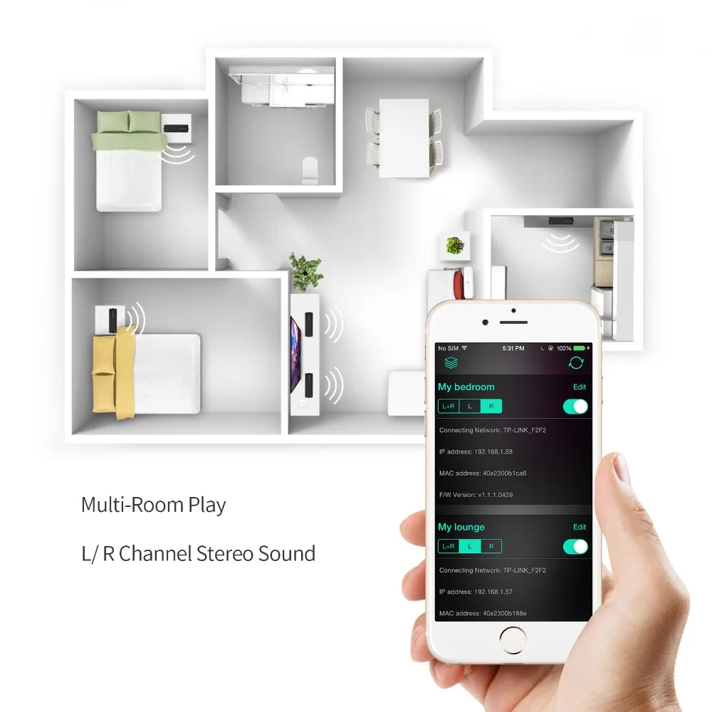 GGMM M4 беспроводная WiFi колонка портативная bluetooth аудио тяжелый бас звук с басами