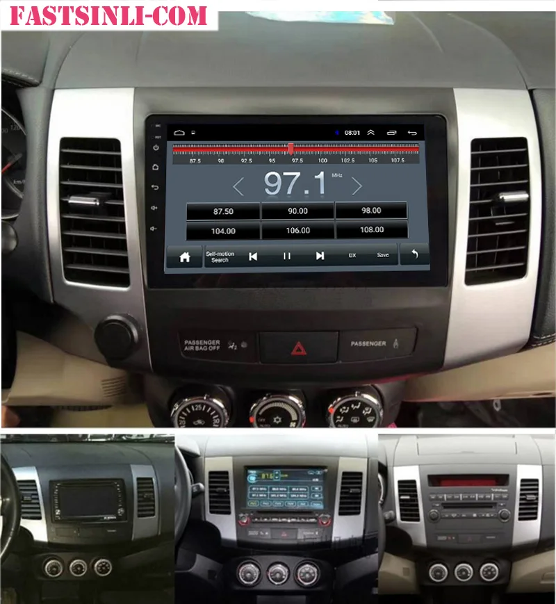Android8.1 мультимедийный плеер Автомобильный gps для MITSUBISHI outlander 2006-2011 плеер радио 9 дюймов 2.5D стекло