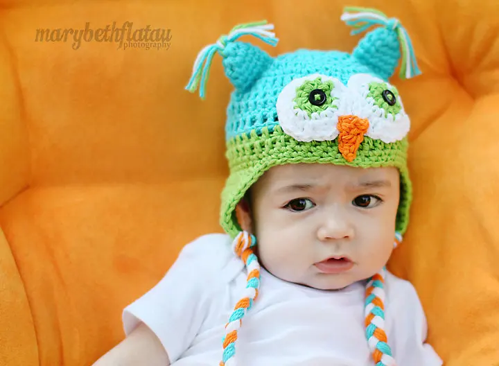 free shipping baby owl hat 100% cotton Lovely Owl Design Baby Boy Girls Handmade Knit Crochet Beanie Hat Cap Photo Prop | Детская одежда