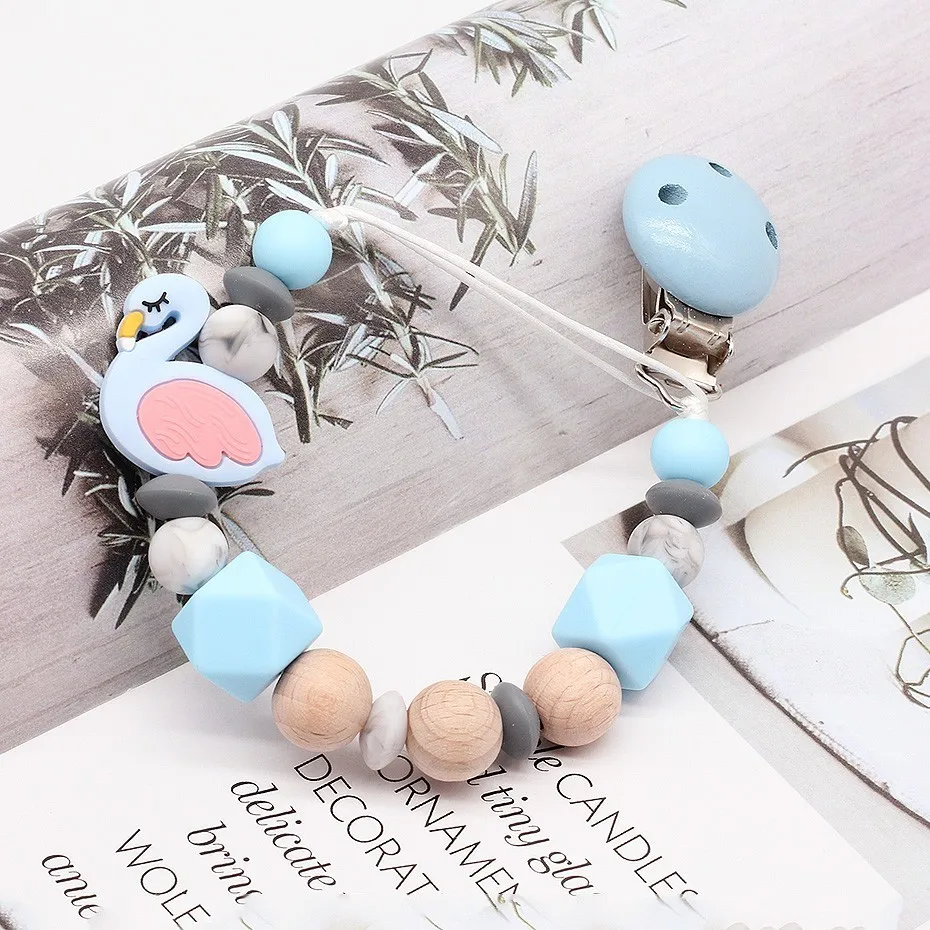 Детские зажимы пустышки для соски силиконовые Пустышки из бука и дерева подвески