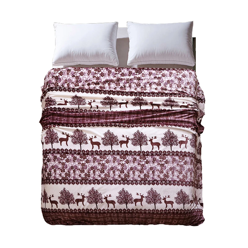 Jeefttby летнее высококачественное Коралловое кашемировое одеяло рождественское с