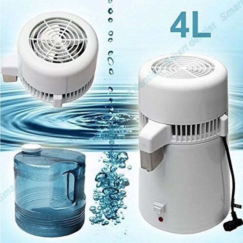 Pure Water Distiller All Stainless Steel Internal 4L Purifier Filter Effective