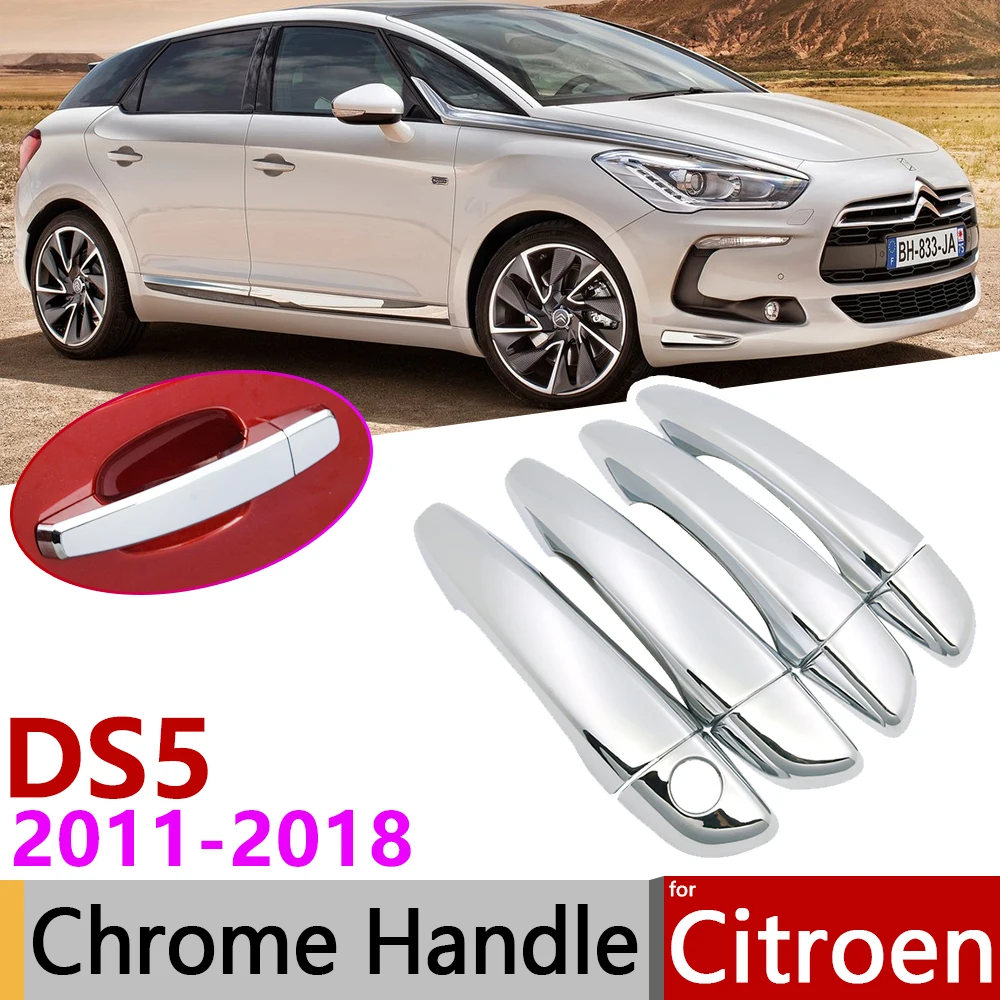 Хромированная Крышка для наружных дверей Citroen DS5 2011 ~ 2018 автомобильные аксессуары