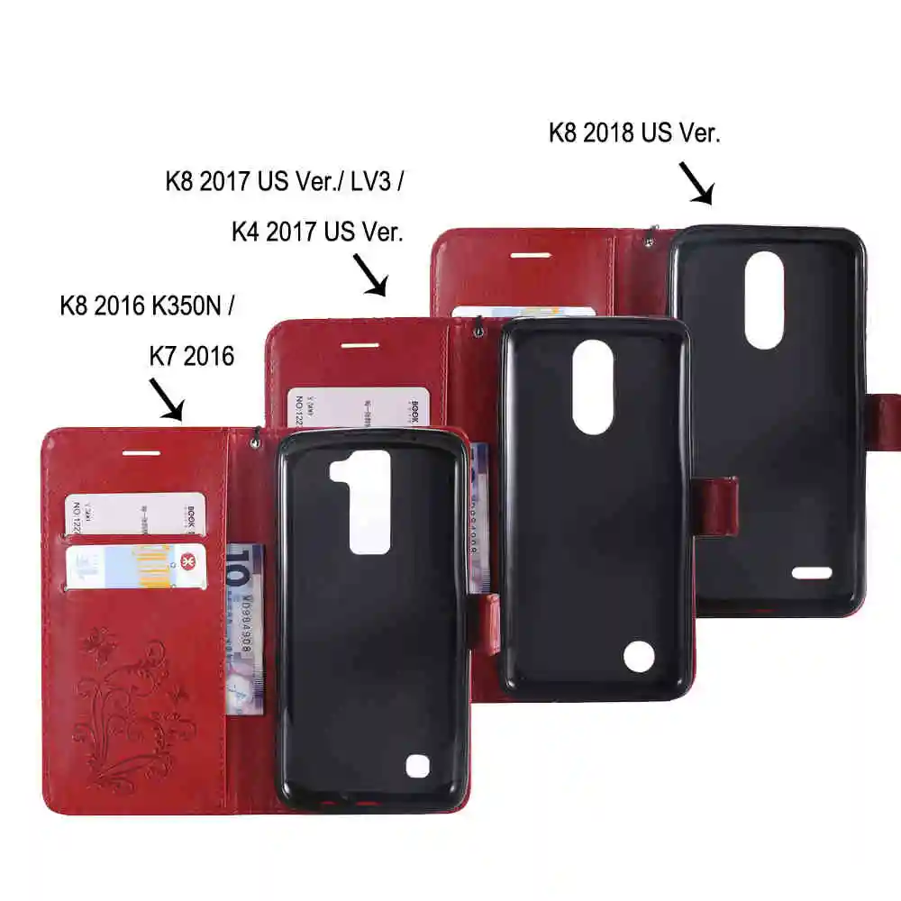 Чехол с откидной крышкой для LG K7 K8 2016 K350N кожаный чехол K4 2017 LV3 K82017 телефонные чехлы