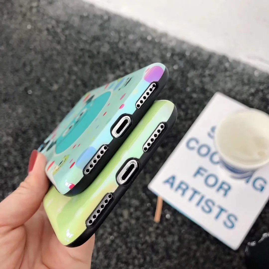 Cute Cartoon Blu-ray Big-eyed Monsters phone case cover for iphone 7 8 6 S 6s plus X XS MAX XR Mirror stand toy doll |