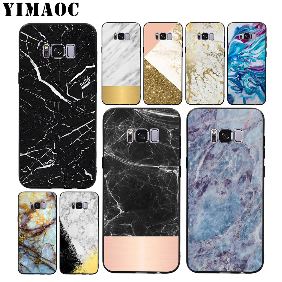 YIMAOC гранитный скраб Мрамор камень мягкий силиконовый чехол для телефона samsung Galaxy