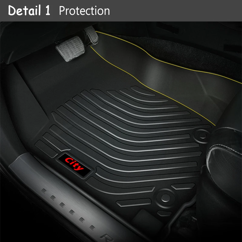 Atreus 1 комплект TPE автомобильный коврик для ног для Honda City Стайлинг багажника автомобильные аксессуары водонепроницаемый ковер