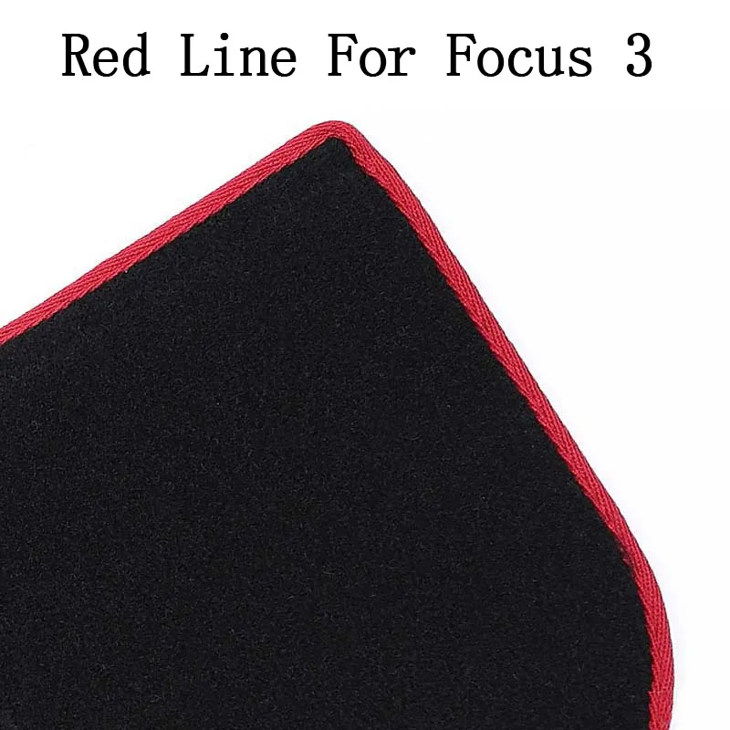 Red Line For Focus 3 Для LHD Ford Focus 2 3 2013 2012 2011 2010 2009 крышка приборной панели автомобиля коврик защитная накладка автомобильные аксессуары - Цвет: Red Line For Focus 3