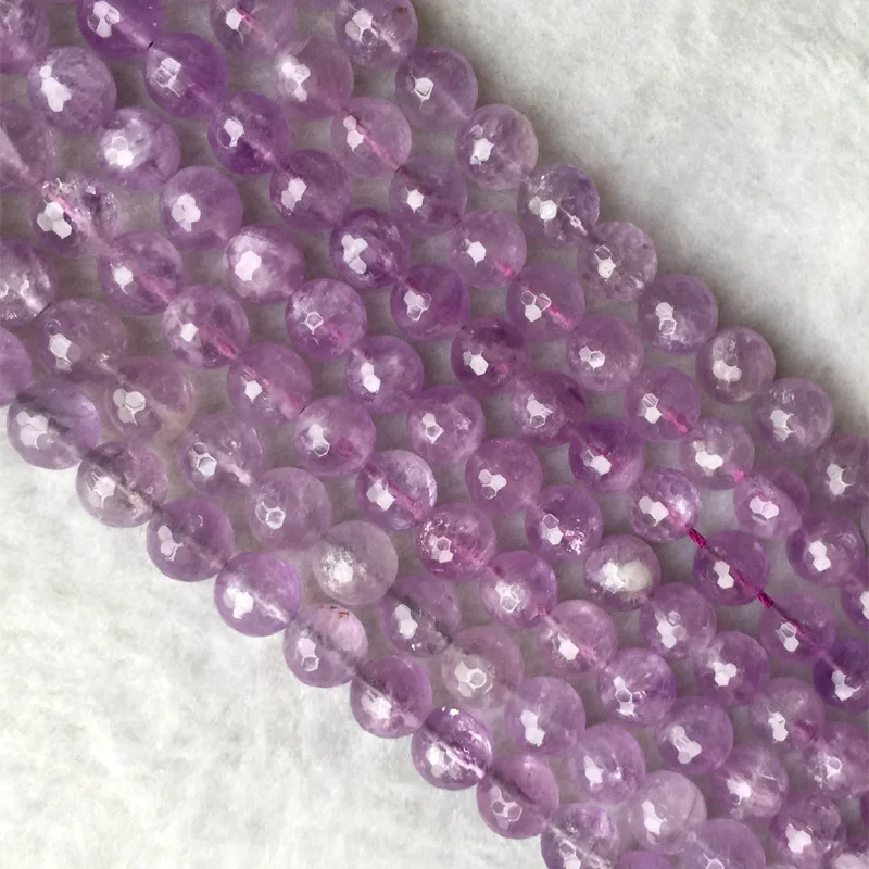 Wholesale Natural Genuine AAA Grade Clear Purple Amethyst Round Faceted Loose Beads 10mm 14mm 05639 | Украшения и аксессуары