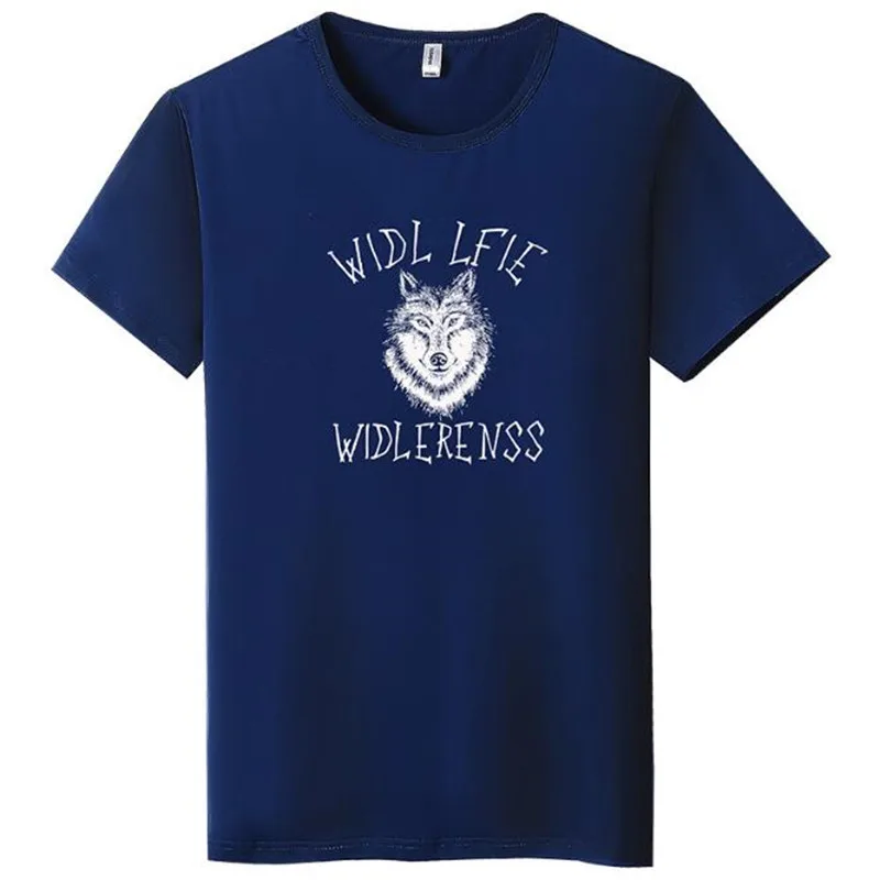 Новая мужская футболка с принтом волка летняя коротким рукавом Уличная
