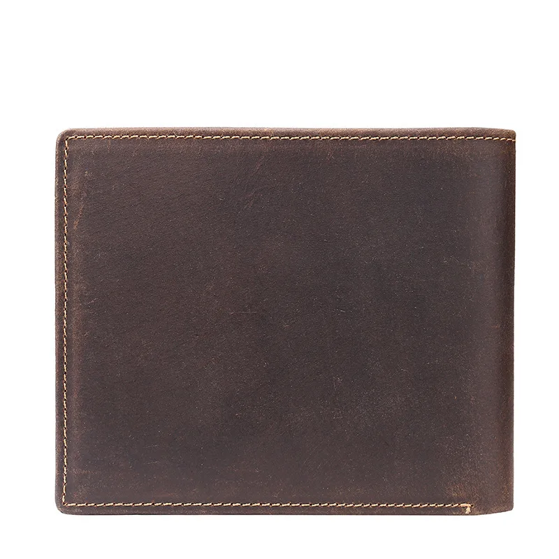 Мужские кошельки из натуральной коровьей кожи Простые Модные Короткие Бумажники