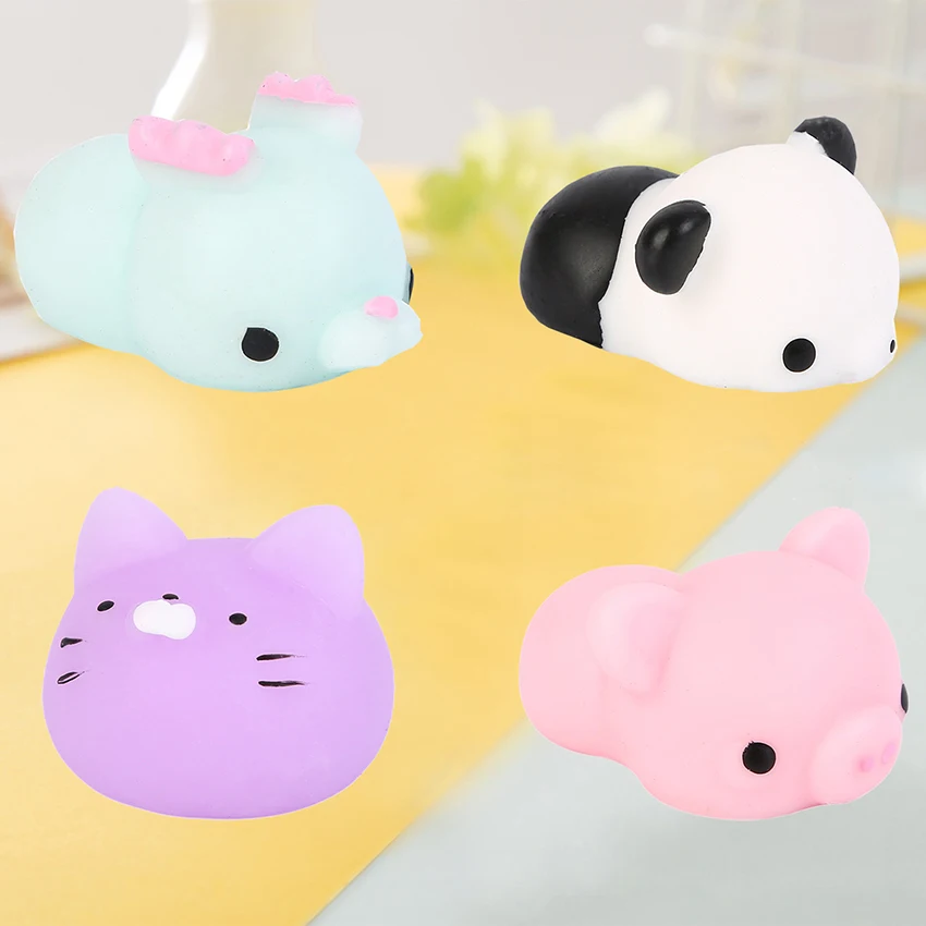 TOFOCO 10pcs/Set Squishy Toy Kawaii Cute Mini Soft Hand Pinch Squeeze Stress Relief Decompression Charm Toys Kid Adult Gifts | Игрушки и