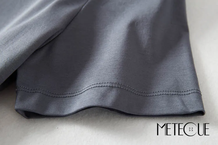 Повседневные двухсторонние футболки из мерсеризованного хлопка, женская футболка, базовая футболка с круглым вырезом и коротким рукавом, женские топы, летние