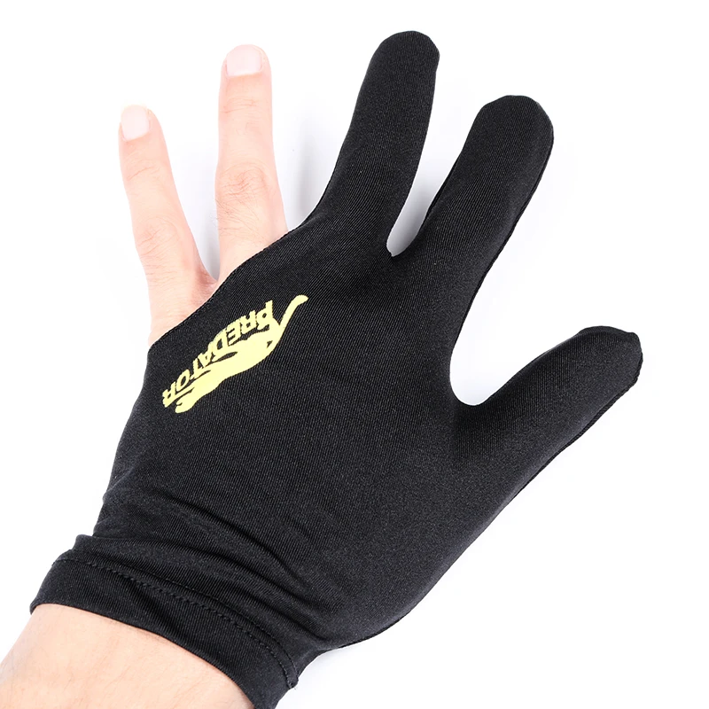 Промоакция снукер бильярдный плеер 3 пальца перчатка черный|Аксессуары для