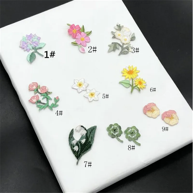10 шт. маленькая Цветочная аппликация одежда вышитая нашивка тканевая наклейка