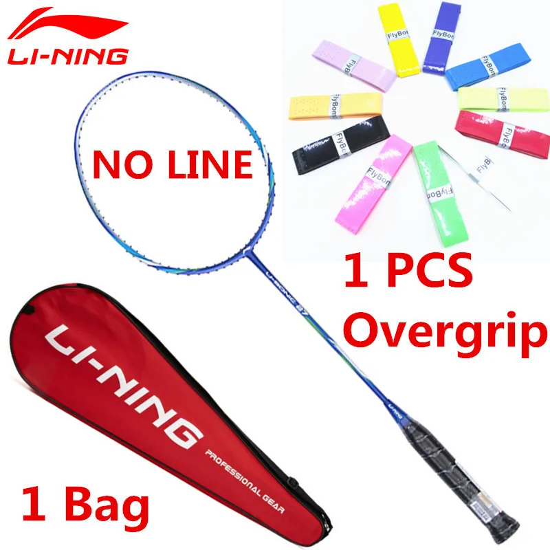 Подлинная Li-Ning профессиональная ракетка для бадминтона, Высококачественная Спортивная ракетка Li Ning с подарками и сумкой L999OLB - Цвет: AYPM224 Blue