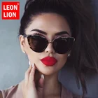 Солнцезащитные очки LEONLION Cateye женские, винтажные, с леопардовым градиентом, в стиле ретро, роскошные брендовые аксессуары UV400